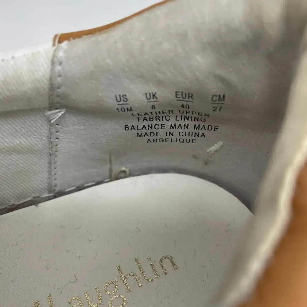 J. MCLAUGHLIN Angelique Leather Sneaker Womens Size 10 M White Low Top Casual